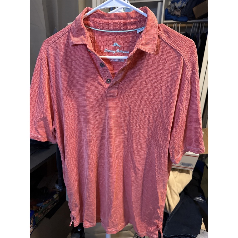 Tommy Bahama  island zone color‎ Salmon Polo Size Small